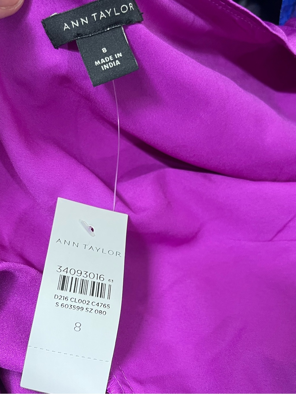 NEW Ann Taylor Satin Wrap Dress Elegant Purple Wrap Dress Size 8 women’s - Picture 4 of 7